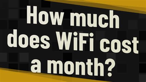 How much does wifi cost a month. Things To Know About How much does wifi cost a month. 